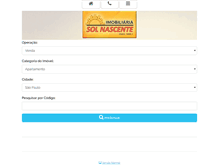 Tablet Screenshot of imobiliariasolnascente.com.br